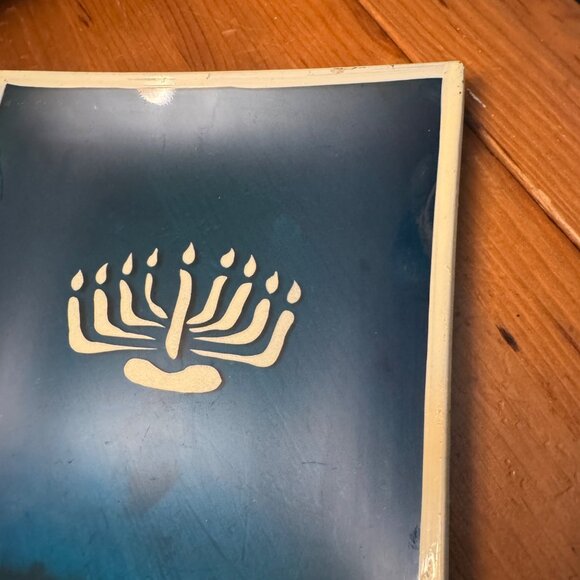 Chanukkah, Hanukkah, menorah, chanukiah, hanukkiah chanukkiyah Art Glass trivet - Picture 2 of 8